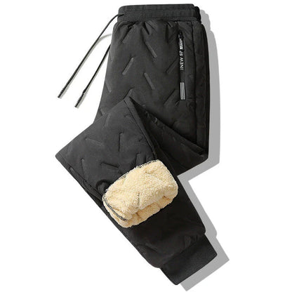 Premium fleece-lined winter pants for men in various colors and styles