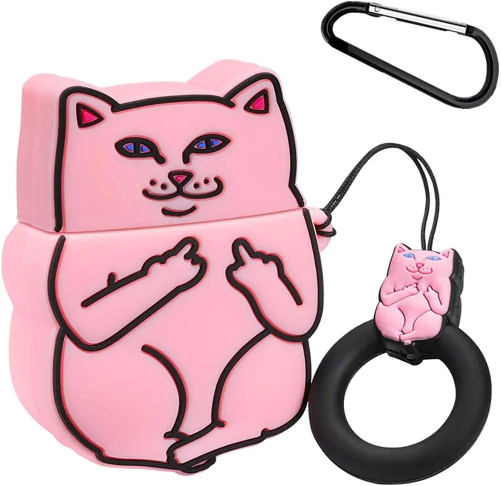 Silicone protective sleeve for Apple AirPods 1 and 2 with cartoon animal designs