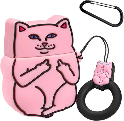Silicone protective sleeve for Apple AirPods 1 and 2 with cartoon animal designs