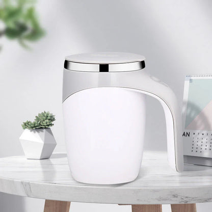 Premium Rechargeable Electric Stirring Mug for Coffee, Tea, and Beverages - Automatic Blending, Durable Construction, Cordless Convenience
