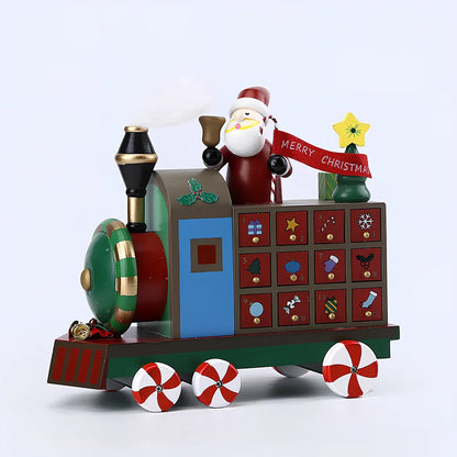Handcrafted wooden Christmas window decorations with traditional designs measuring 15-20cm
