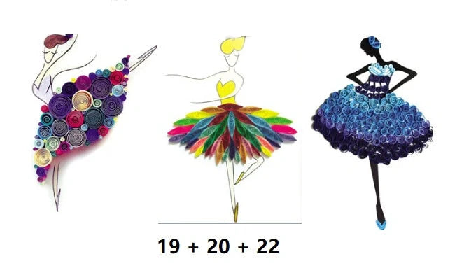 DIY Paper Craft Quill Art Kit with assorted colour paper strips and crafting tools