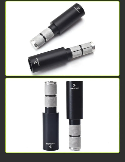 Aluminium alloy bicycle handlebar extension rod with folding mechanism
