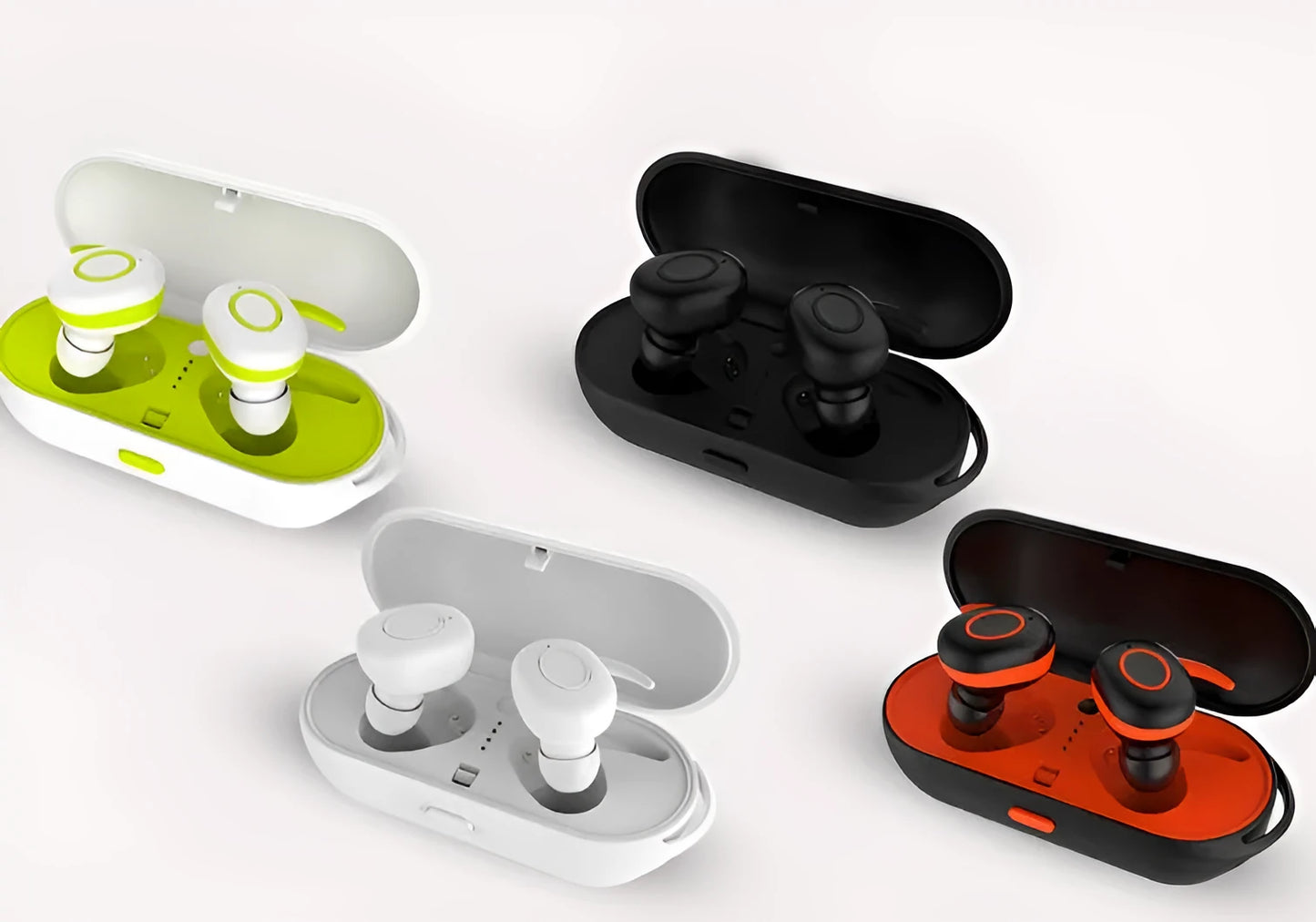 CSR Bluetooth wireless headset with noise reduction in black, green, red and white colours