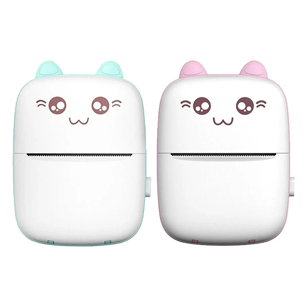 A compact, portable Bluetooth wireless photo printer for mobile devices, featuring high-quality thermal printing, rechargeable battery, and easy app connectivity.