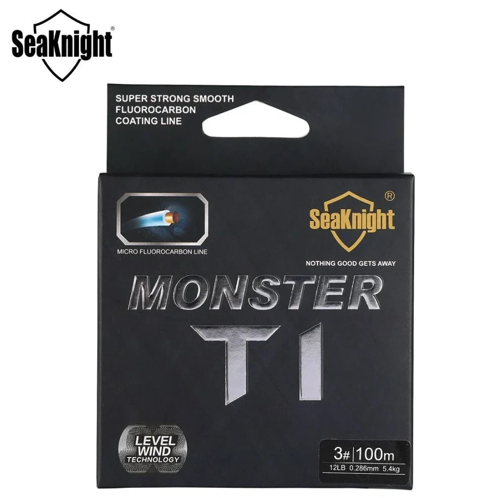 Transparent carbon fibre coated fishing line 100m spool in sizes 0.8 to 8.0 for strong UK angling