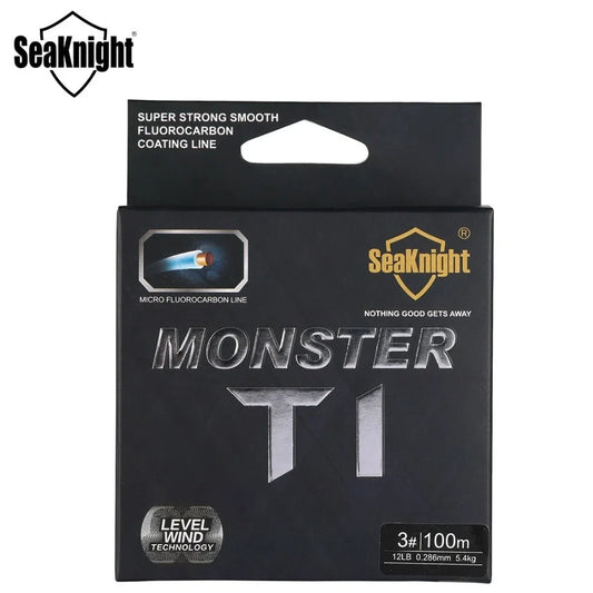 Transparent carbon fibre coated fishing line 100m spool in sizes 0.8 to 8.0 for strong UK angling