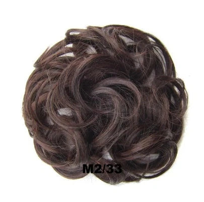 Hair ring wig in various colours from 1# to Burg, showing synthetic fibres and natural hairline for temporary styling