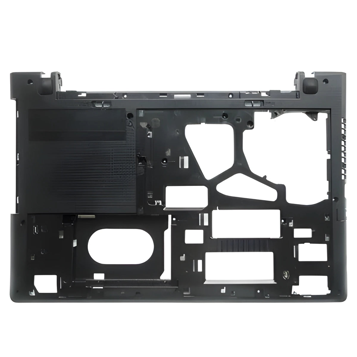 Lenovo G50 series laptop display bottom case replacement part, black plastic shell.