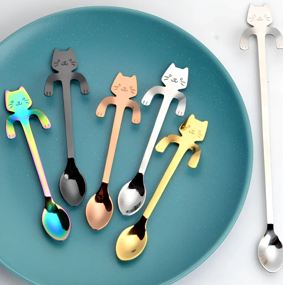 304 stainless steel coffee spoon with cartoon animal handle measuring 11.8cm long