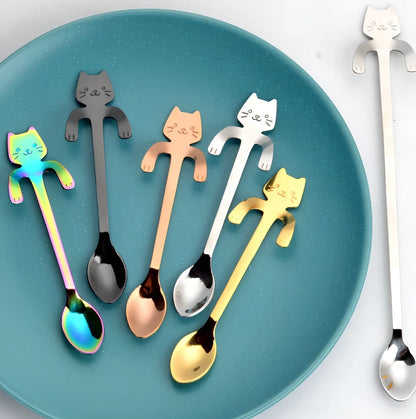 304 stainless steel coffee spoon with cartoon animal handle measuring 11.8cm long