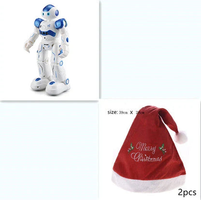 Remote control dancing robot toy with gesture controls, autonomous navigation, and customizable dance routines