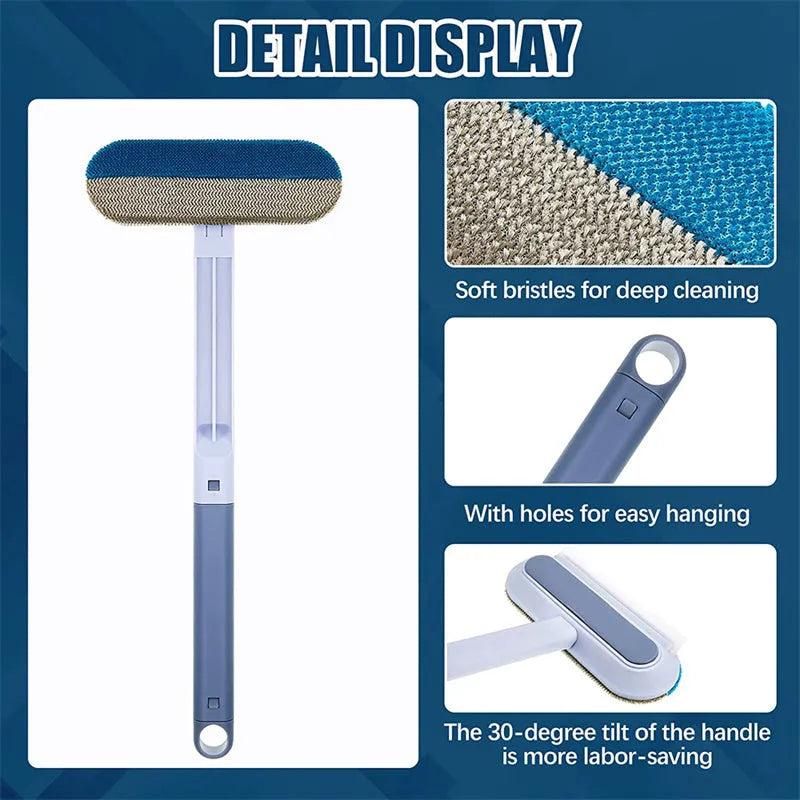 Multifunctional hair removal brush with flannel surface for pet hair and screen cleaning