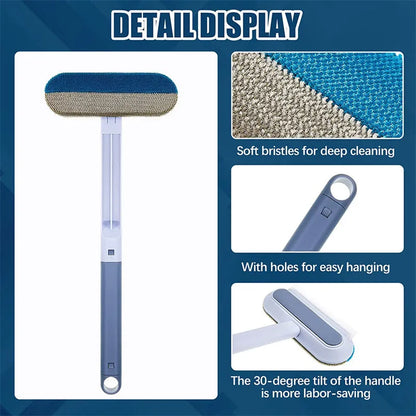 Multifunctional hair removal brush with flannel surface for pet hair and screen cleaning