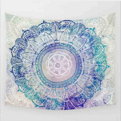 Vibrant elephant mandala tapestry with 3D digital printing for wall decor