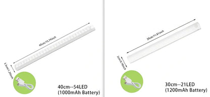 Wireless LED motion sensor night light with magnetic mounting in various sizes