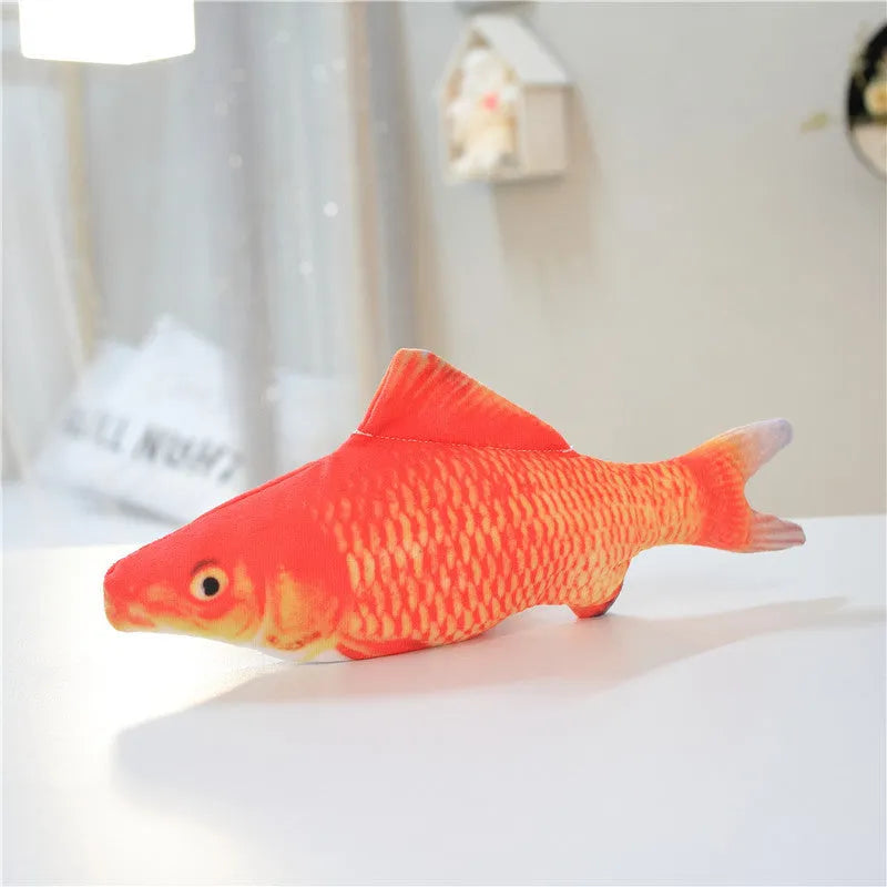 30cm multicolour electronic jumping fish cat toy with USB charging cable
