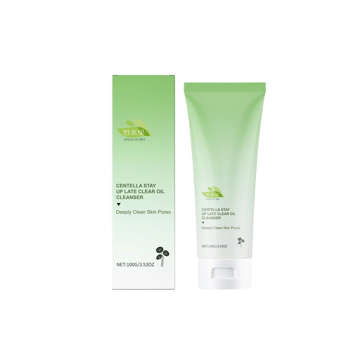 Clear gel oil cleanser tube with centella extract for oily skin cleansing
