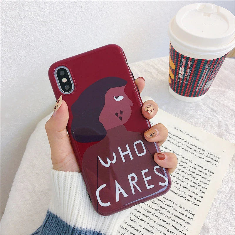 Stylish Japanese-inspired silicone phone case with captivating illustration of a fashionable young woman