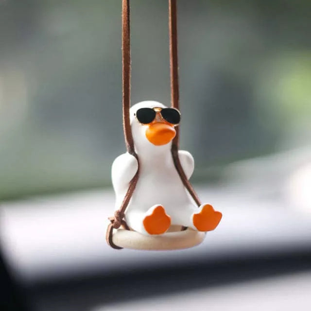 Cartoon-style Duck Ornament in gypsum, 6*5*6cm