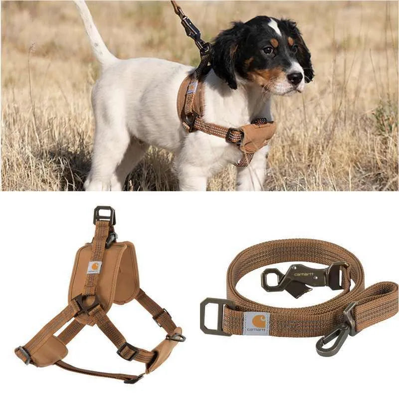 Dog chest strap training belt with reflective hand holding rope in sports-style design