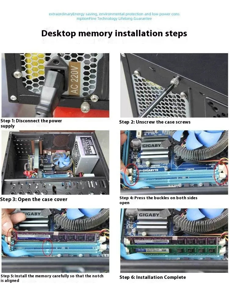 DDR3 desktop computer memory module 4GB 1600MHz single stick RAM