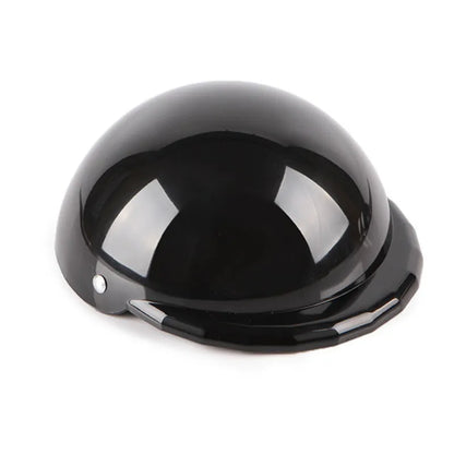 Plastic dog motorcycle cap helmet in Japanese style on a small dog