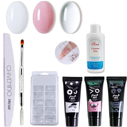 Professional Nail Art Extension Glue Set with Phototherapy Gel for healthier, stunning nails