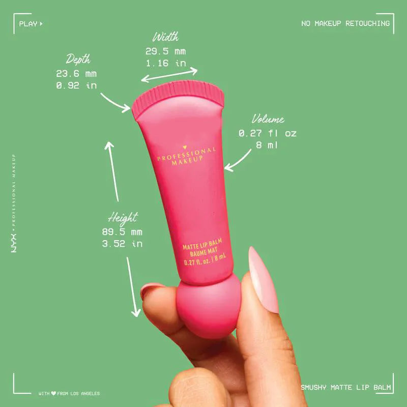 Coloured lip balm in bottle with matte finish for hydrating, moisturising and repairing dry lips