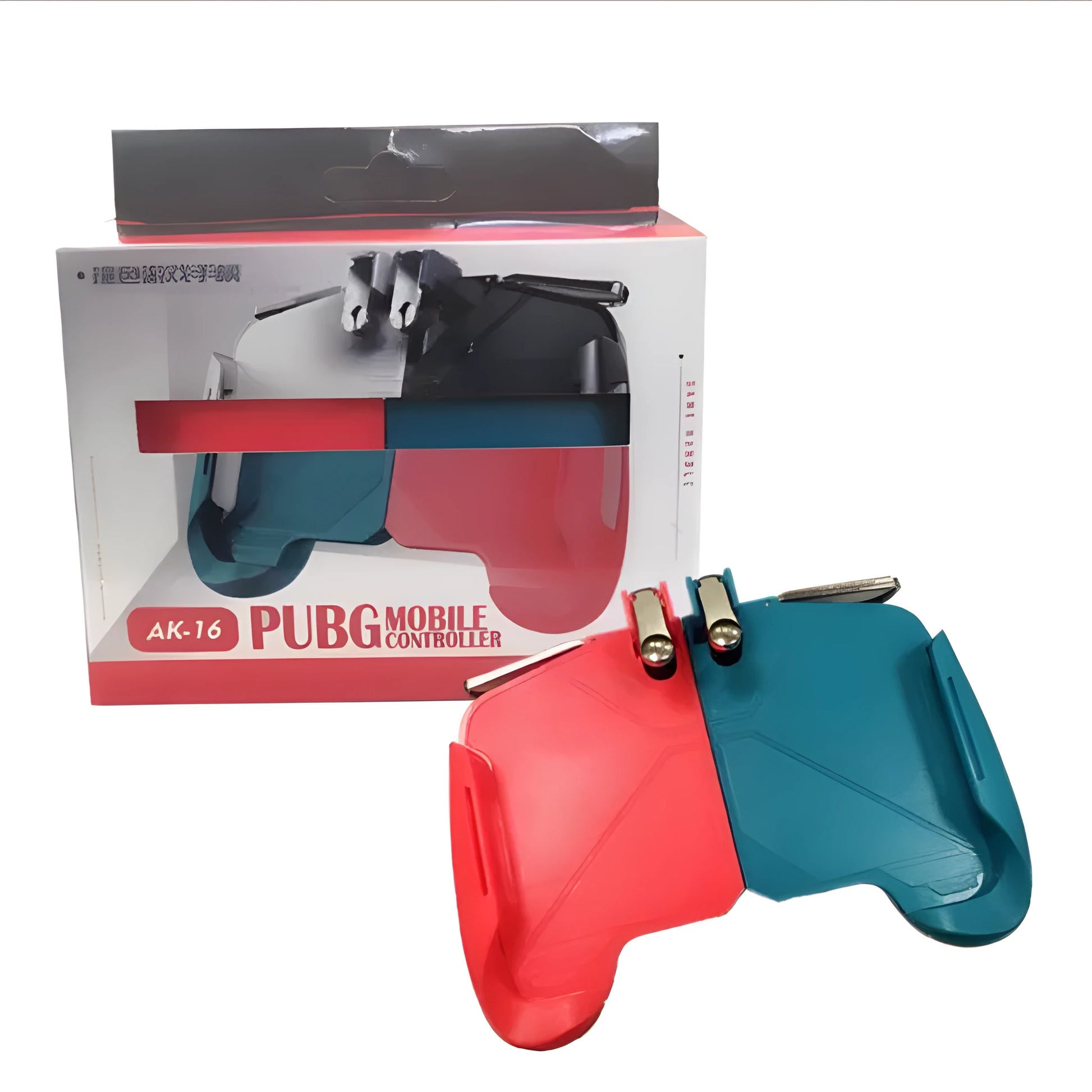 AK16 extendable mobile game controller with adjustable phone clamp and L1R1 trigger buttons