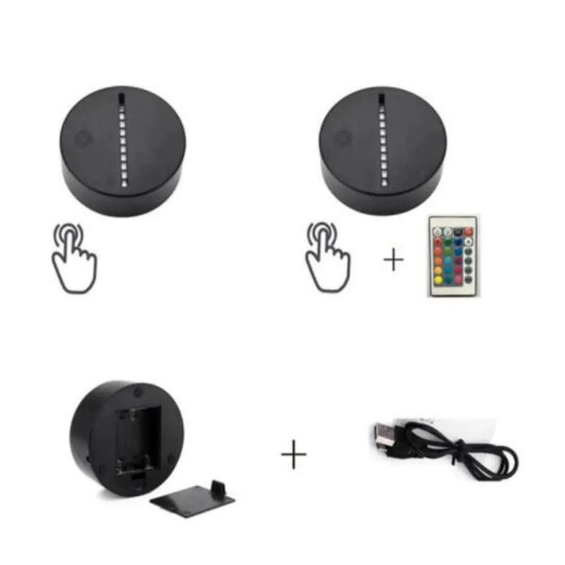 Panda night light remote control touch seven colour changing bedroom lamp 3D acrylic LED desk accessory with adjustable brightness and colour modes, USB-powered decorative lighting for children's rooms and home decor