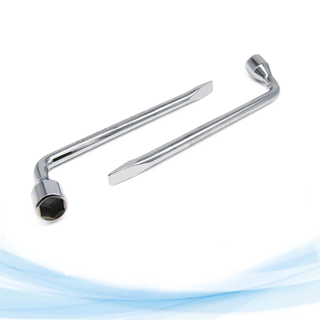 19mm socket wrench with L-shaped design made from CR-V steel for automotive repair