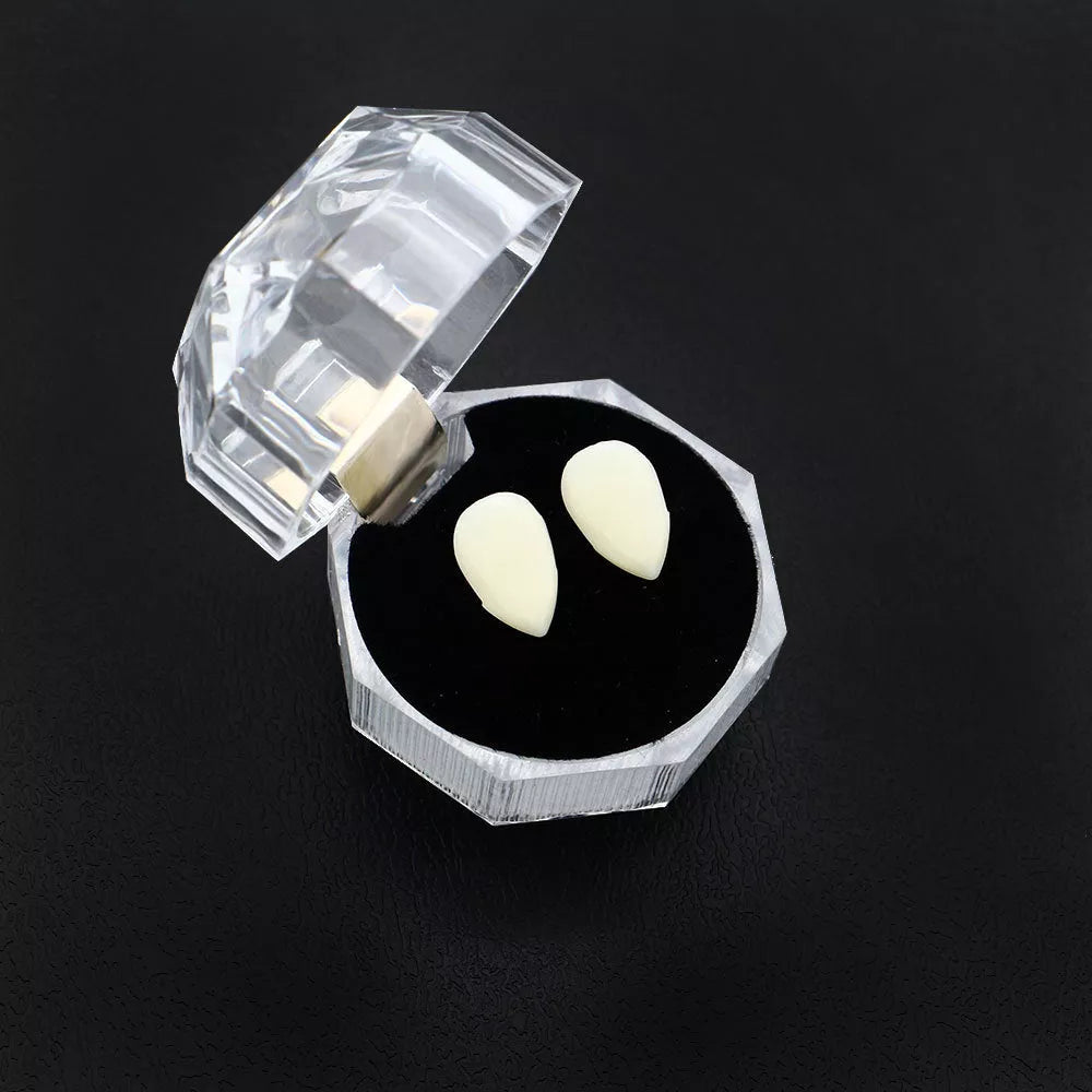 Adjustable Halloween Vampire Zombie Dentures for a spooky custom fit