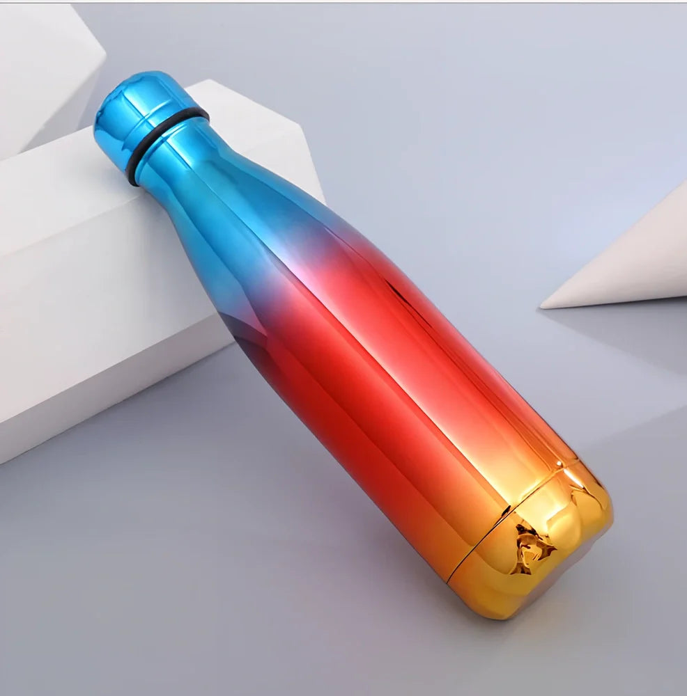 Stainless steel vacuum flask with 500ml capacity and double-wall insulation for temperature control