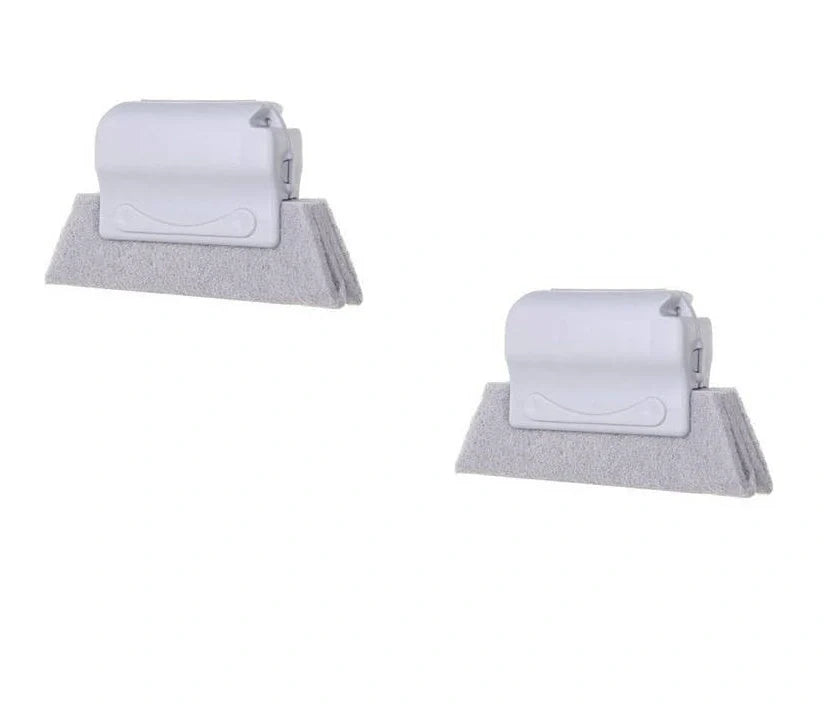 Creative Window Groove Cleaning Gap Brush Slot Cleaner with PP handle in beige, light grey, and blue