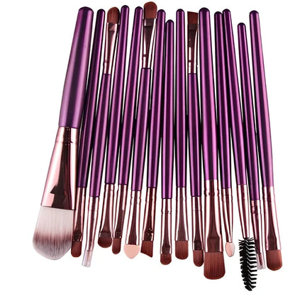 Cosmetic brush kit with 3cm nylon bristles and 14cm plastic handles in multiple colour options