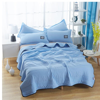 Premium all-season cooling comforter with soft, breathable fabric and plush fill for comfortable sleep