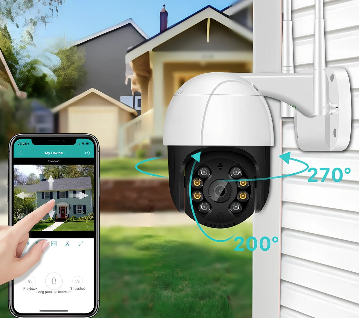 Wireless WiFi Camera with 270-Degree Rotation | Human Detection | Night ...