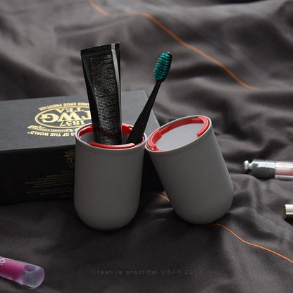 Capsule-shaped multi-function travel bottle in various colours with leak-proof design