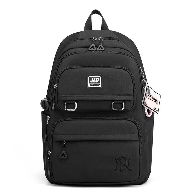 Girls’ Large Capacity Nylon School Backpack With Breathable, Waterproof And Anti-Theft Practical Functions Suitable For Kids School Education Use