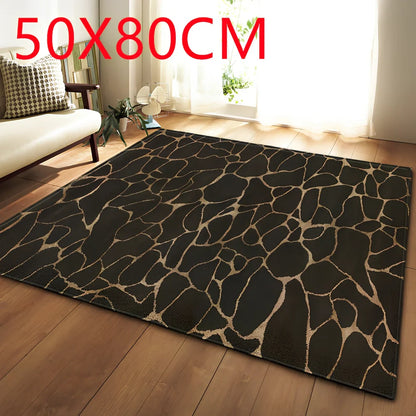 Polyester marble pattern carpet in 121.9x160cm and 50x80cm sizes for floor protection