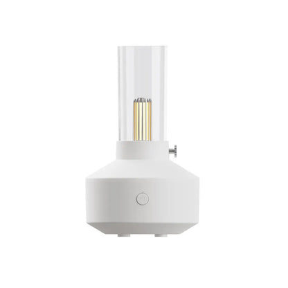 Retro 150ml ultrasonic humidifier aroma diffuser with candlelight night light, available in Black or White