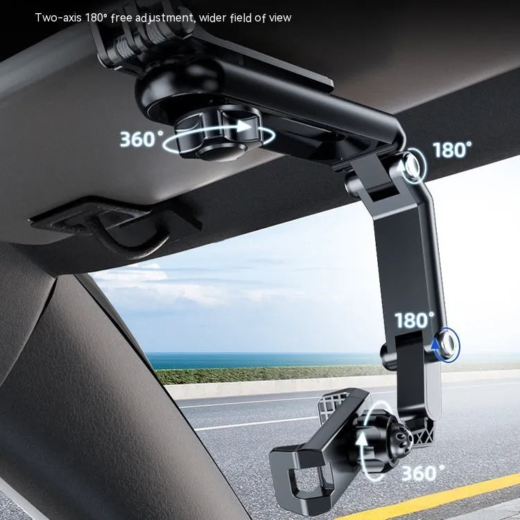 Car multi-function mobile phone bracket with one-clip design for windscreen or dashboard mounting.