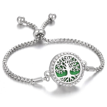 Kaleidoscope Aromatherapy Bracelet with essential oil diffuser locket in various designs