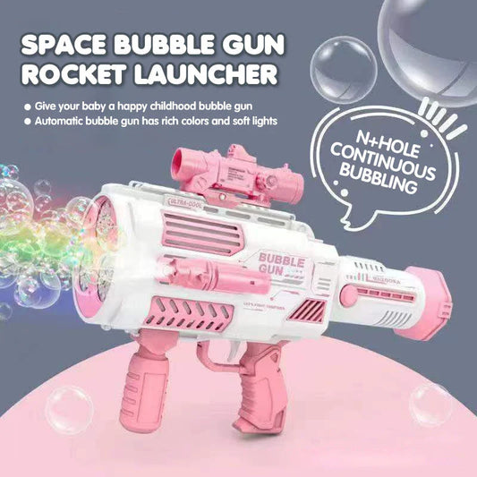 Automated Bubble Blaster toy with multiple color options and USB charging