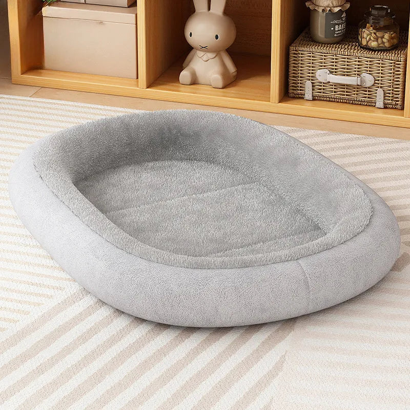 Thickened fabric dog and cat kennel for small medium pets in coffee, grey, green, or pink.