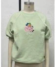 Children's green and pink short sleeve shirts, sizes XS to XXL