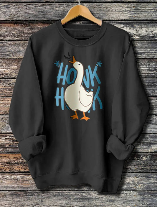 Women's Honk Honk Printed Hoodie in various colours, showcasing unique design and comfort.