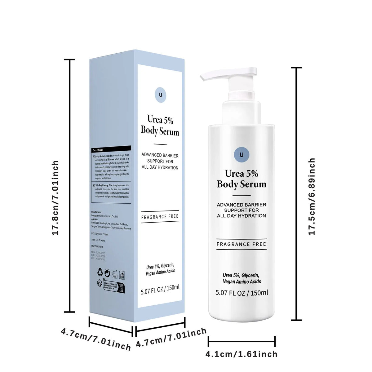 150ml urea moisturising cream container for body hydration and nourishment