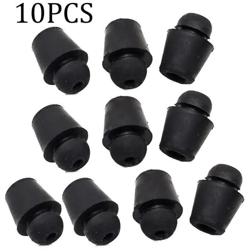 Ten automotive rubber shock absorption buckles in X16 colour for vibration damping